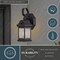 Vaxcel Wellington Aluminum 6-in. 1 Light Dusk to Dawn Medium Bronze Outdoor Wall Lantern Clear Glass T0738 - alternate 5